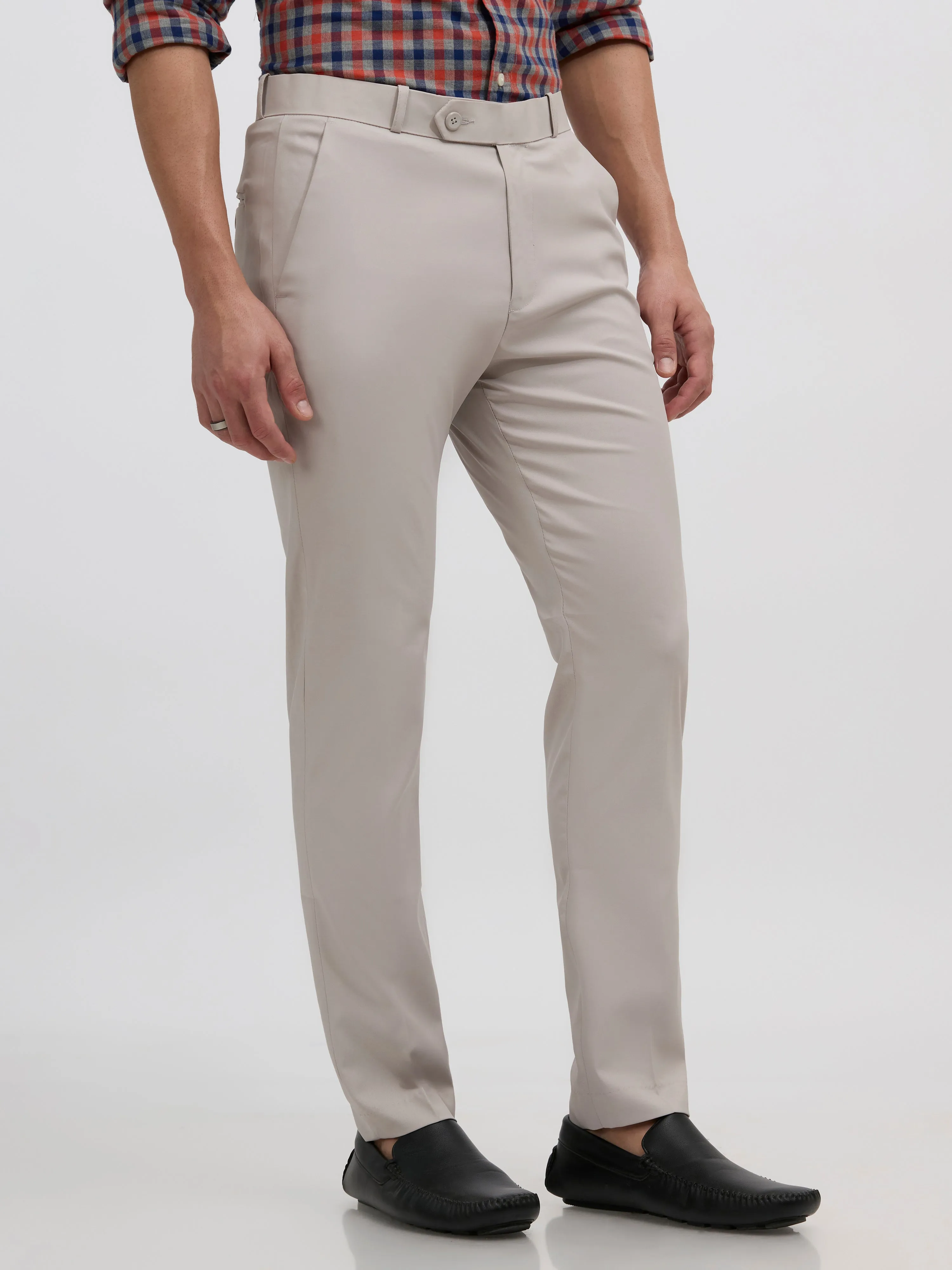 Falcon - Skinny fit Formal Pant - Sand Gray