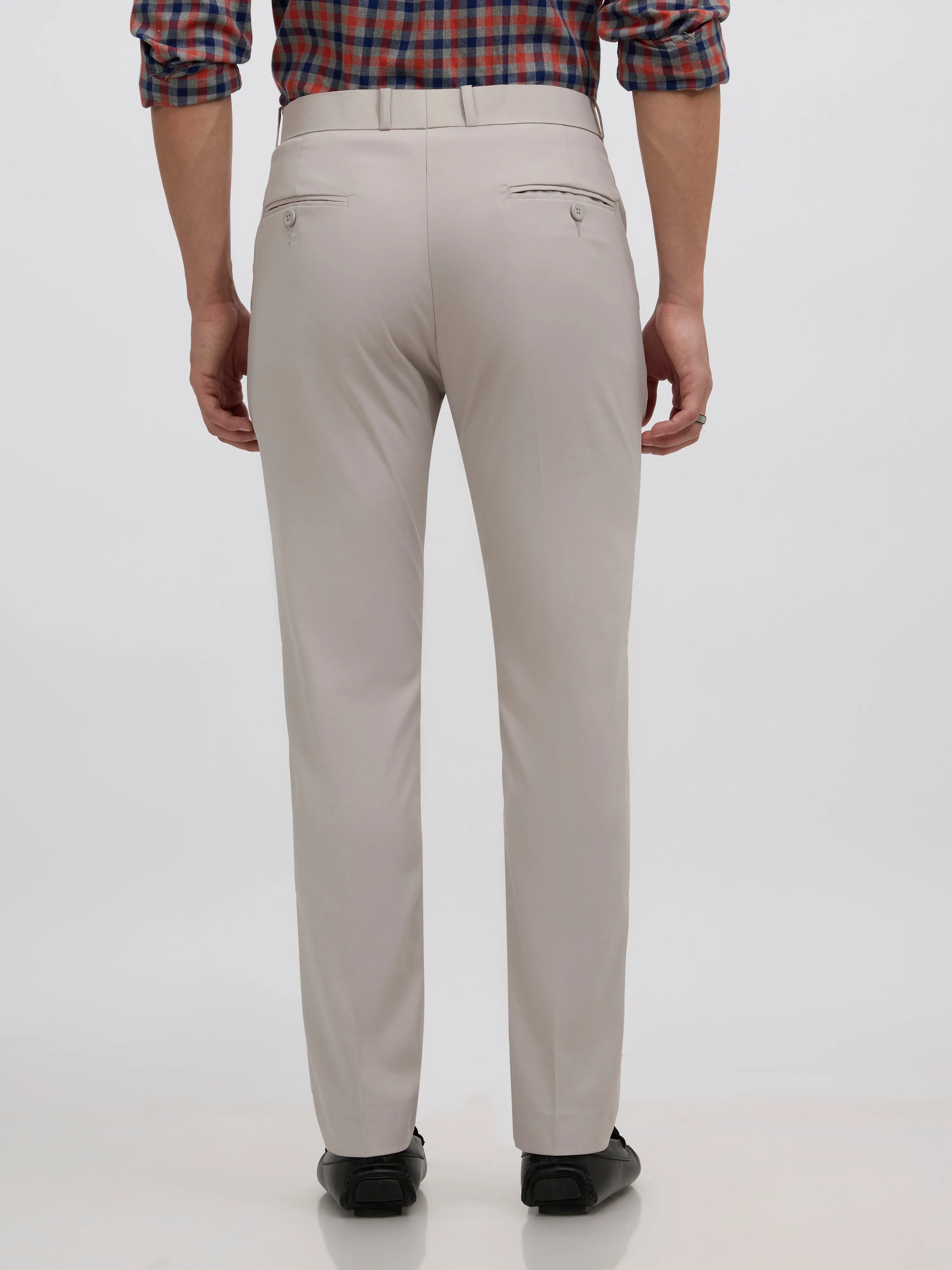 Falcon - Skinny fit Formal Pant - Sand Gray