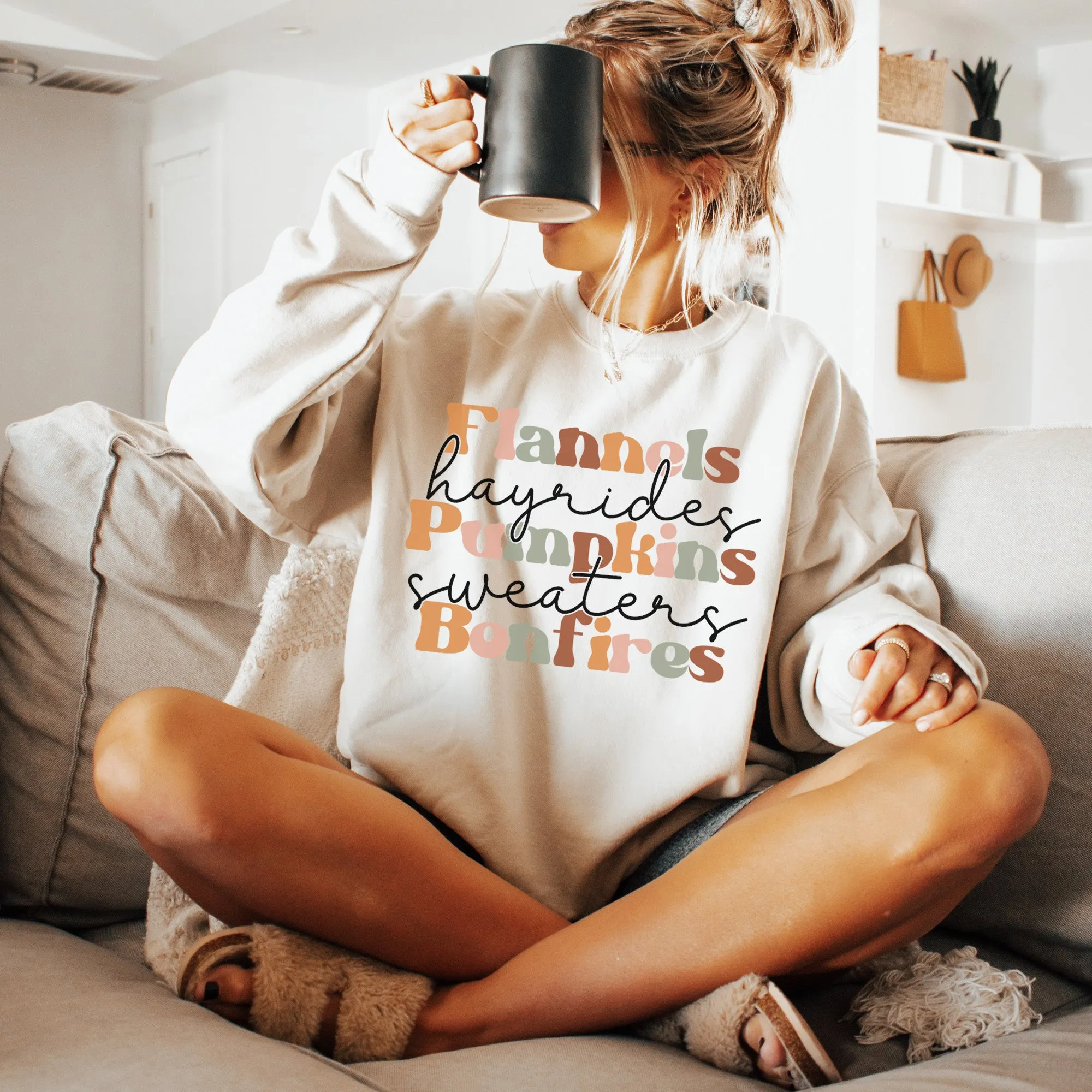Flannels Pumpkins and Bonfires Sweatshirt