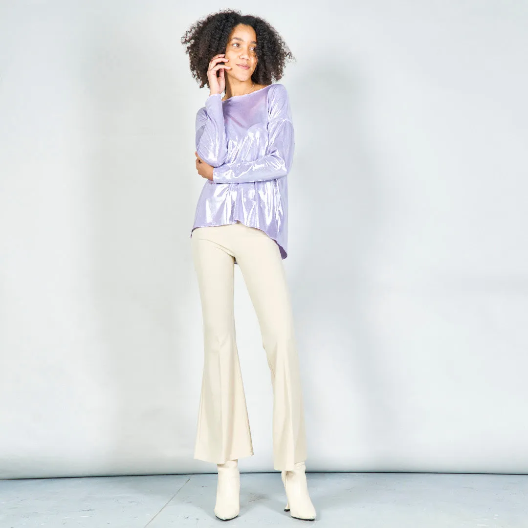 Flared high-waist trousers wholesale