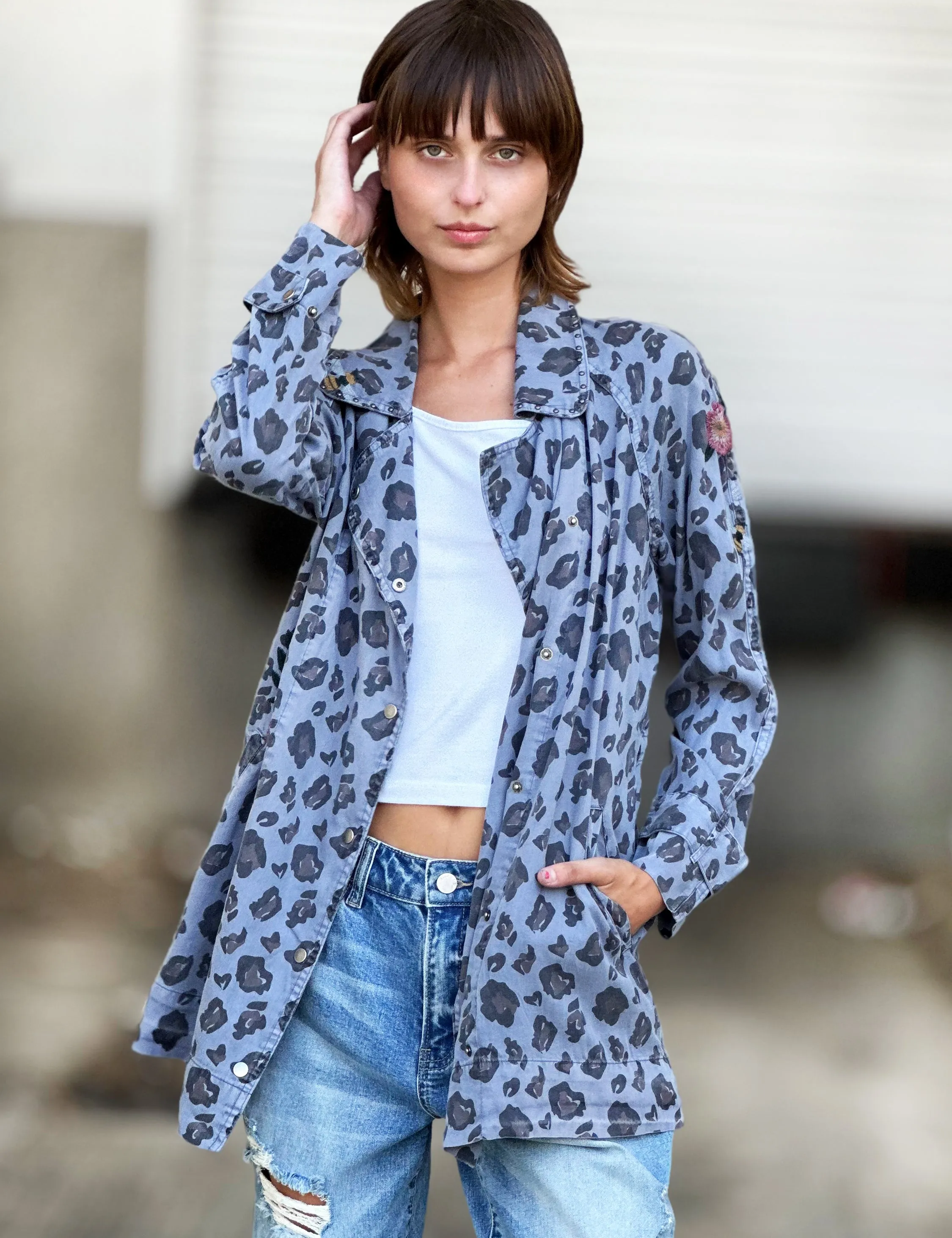 Floral Jungle Embroidery Jacket
