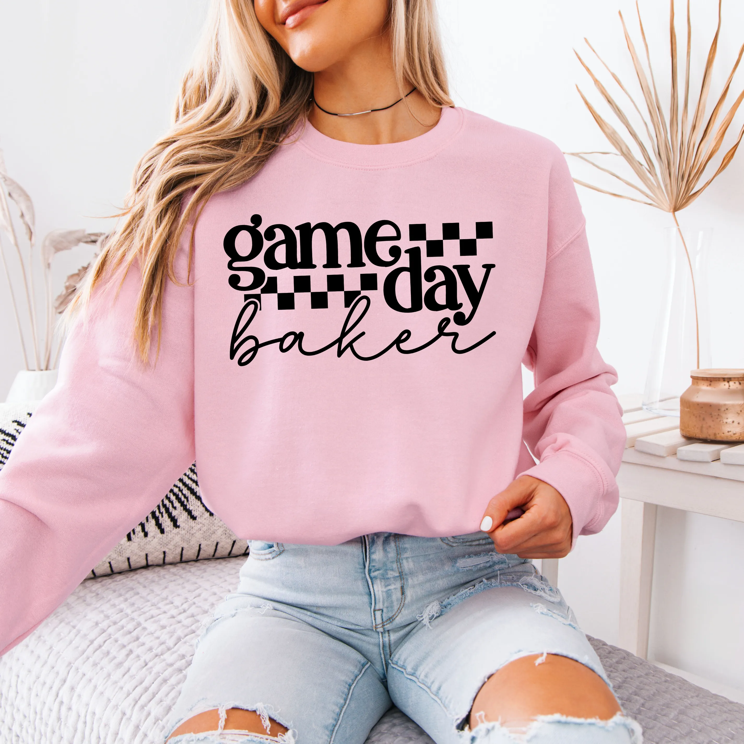 Game Day Baker [Black Check] - Sweatshirt
