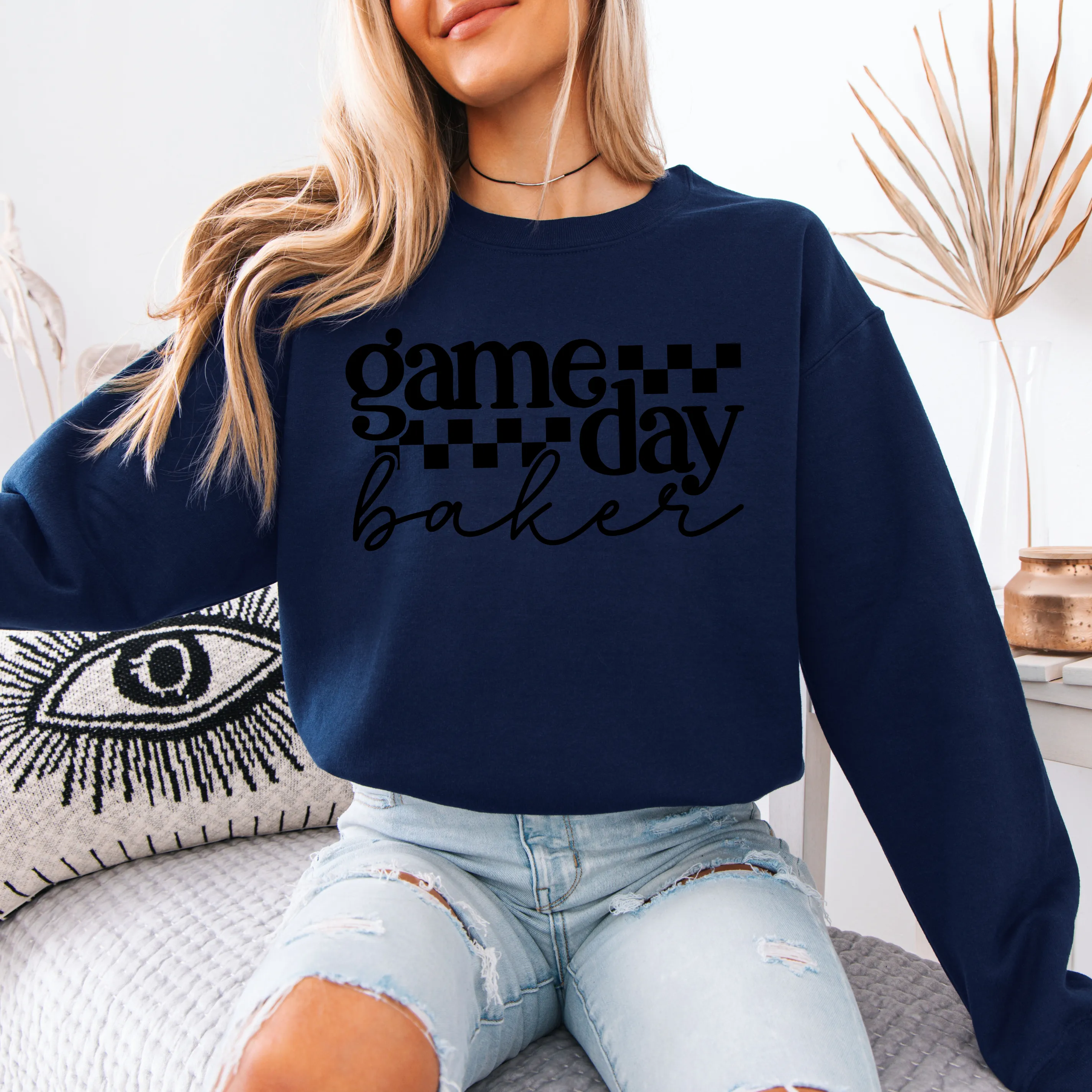 Game Day Baker [Black Check] - Sweatshirt