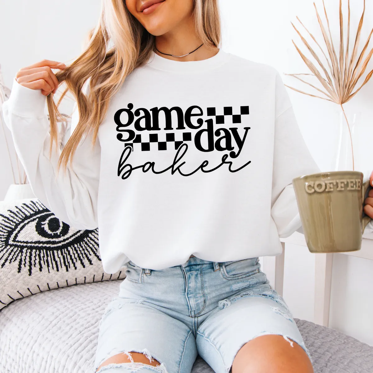 Game Day Baker [Black Check] - Sweatshirt