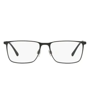 Giorgio Armani Men's Black Rectangular Optical Frame