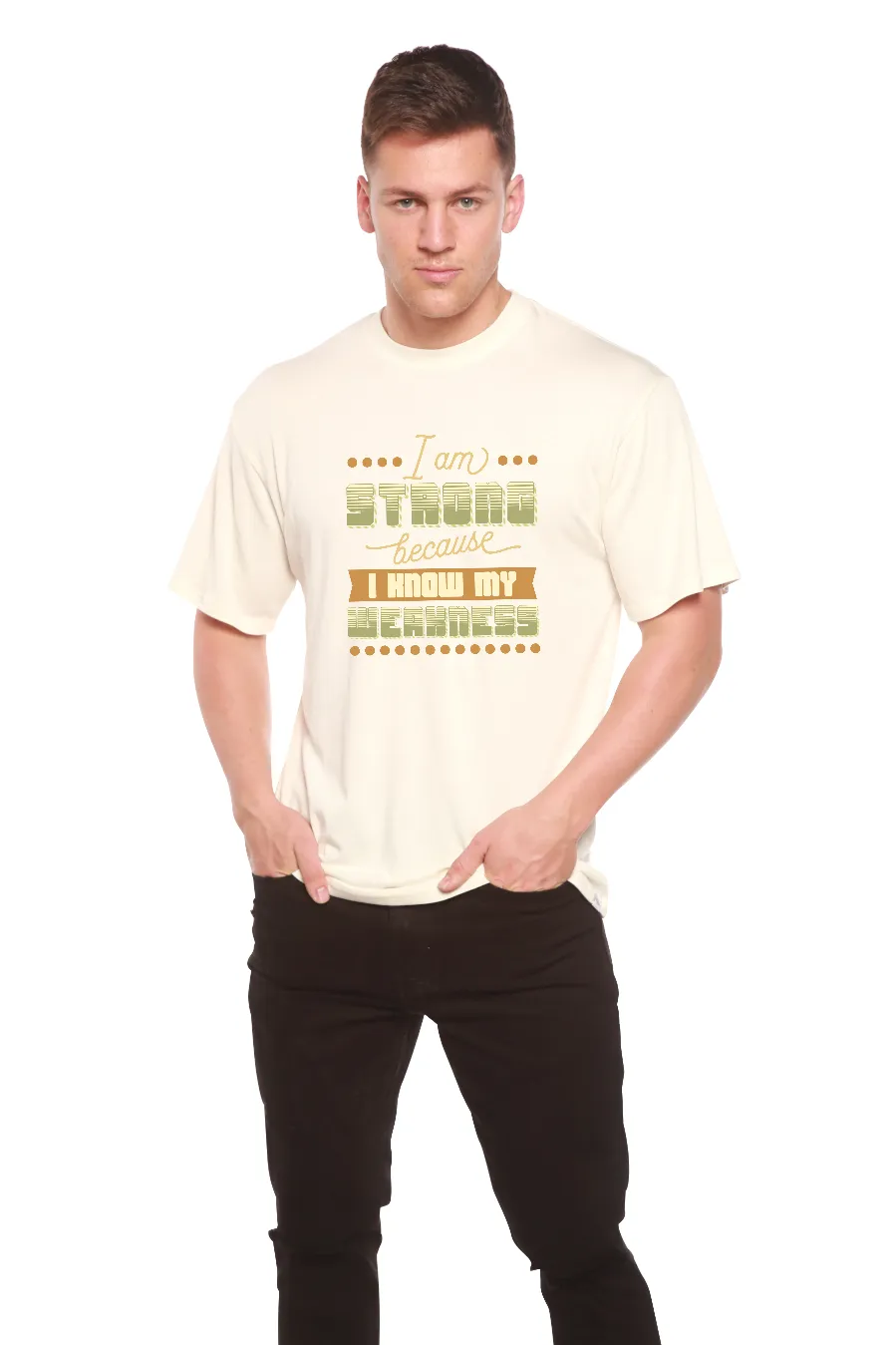 I am Strong Men's Bamboo Viscose/Organic Cotton Short Sleeve Graphic T-Shirt