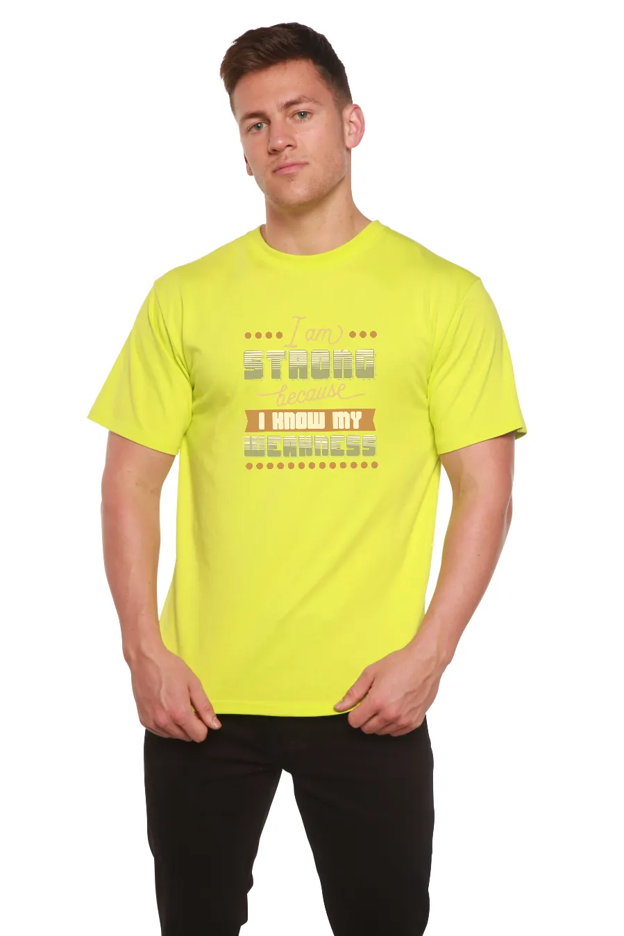 I am Strong Men's Bamboo Viscose/Organic Cotton Short Sleeve Graphic T-Shirt