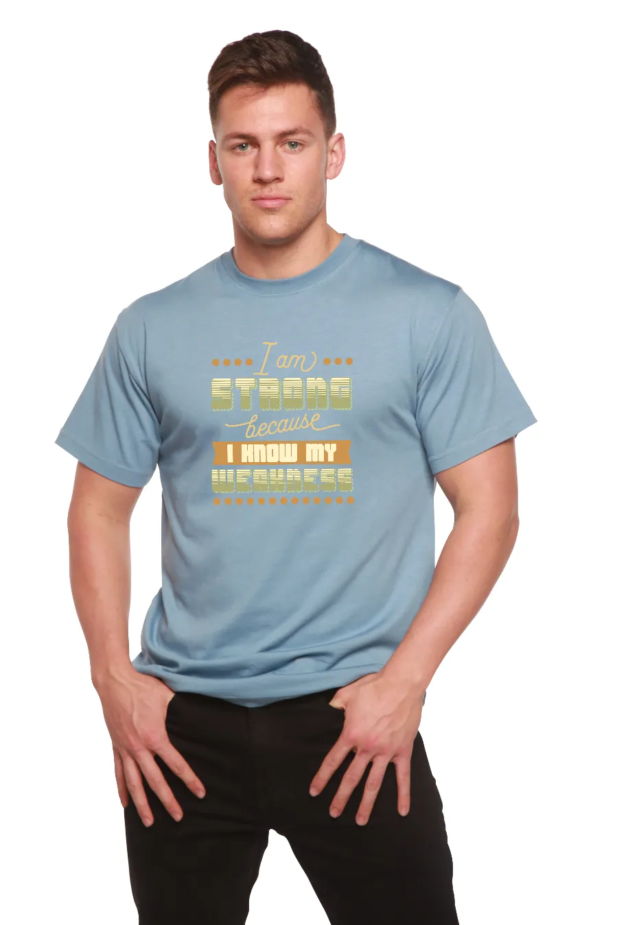 I am Strong Men's Bamboo Viscose/Organic Cotton Short Sleeve Graphic T-Shirt