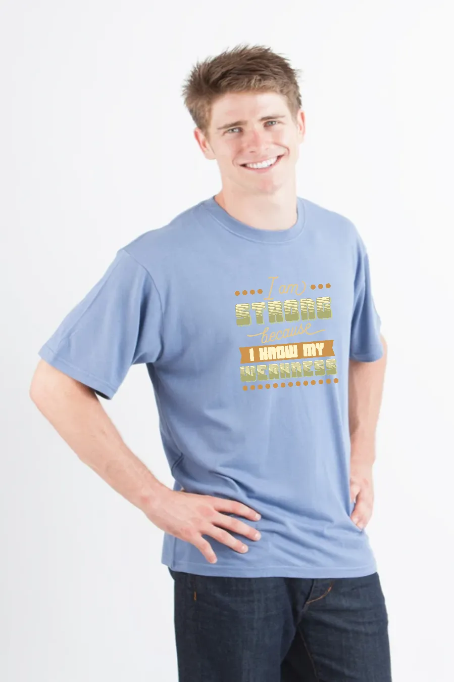 I am Strong Men's Bamboo Viscose/Organic Cotton Short Sleeve Graphic T-Shirt