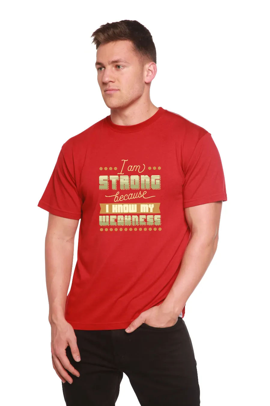 I am Strong Men's Bamboo Viscose/Organic Cotton Short Sleeve Graphic T-Shirt