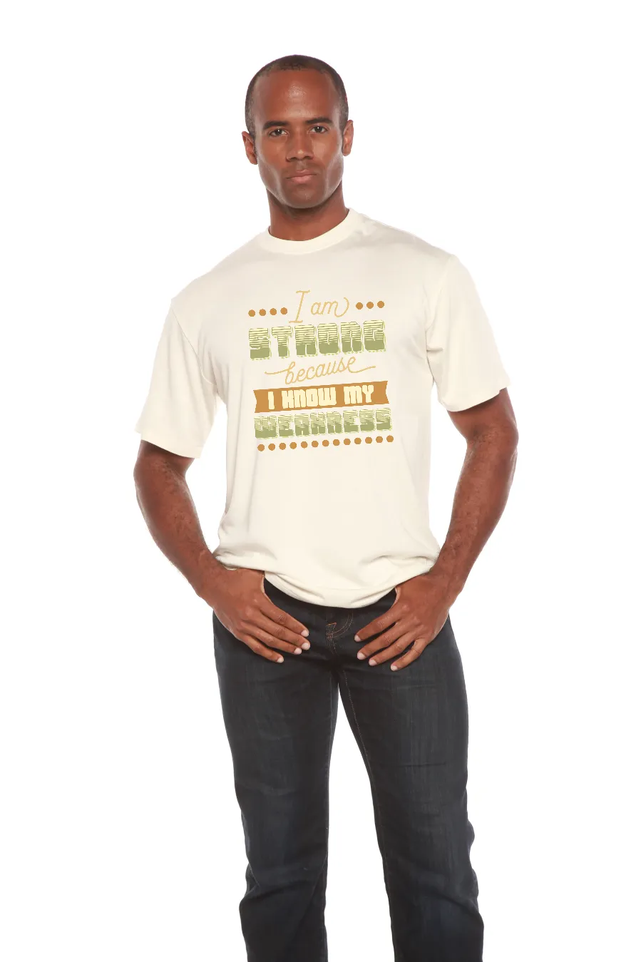 I am Strong Men's Bamboo Viscose/Organic Cotton Short Sleeve Graphic T-Shirt