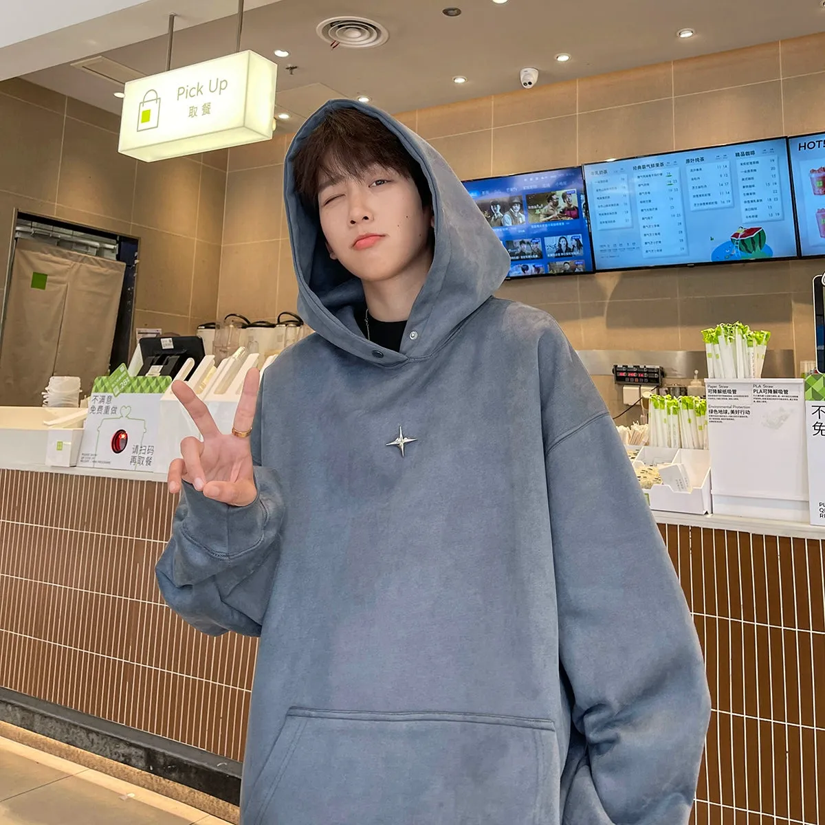 jpq Cross Star Suede Hoodie