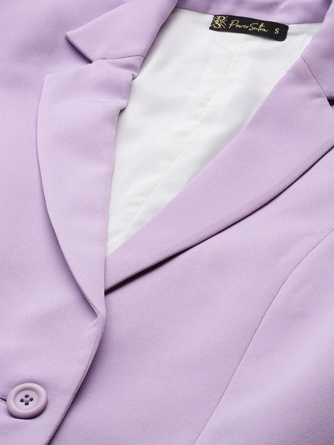 Lavender Single Button Light Weight Blazer