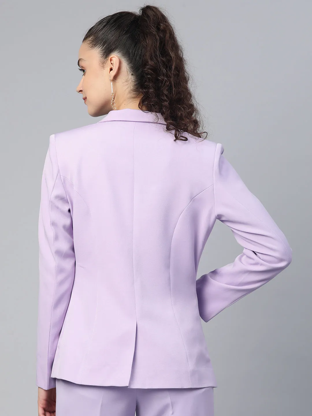 Lavender Single Button Light Weight Blazer