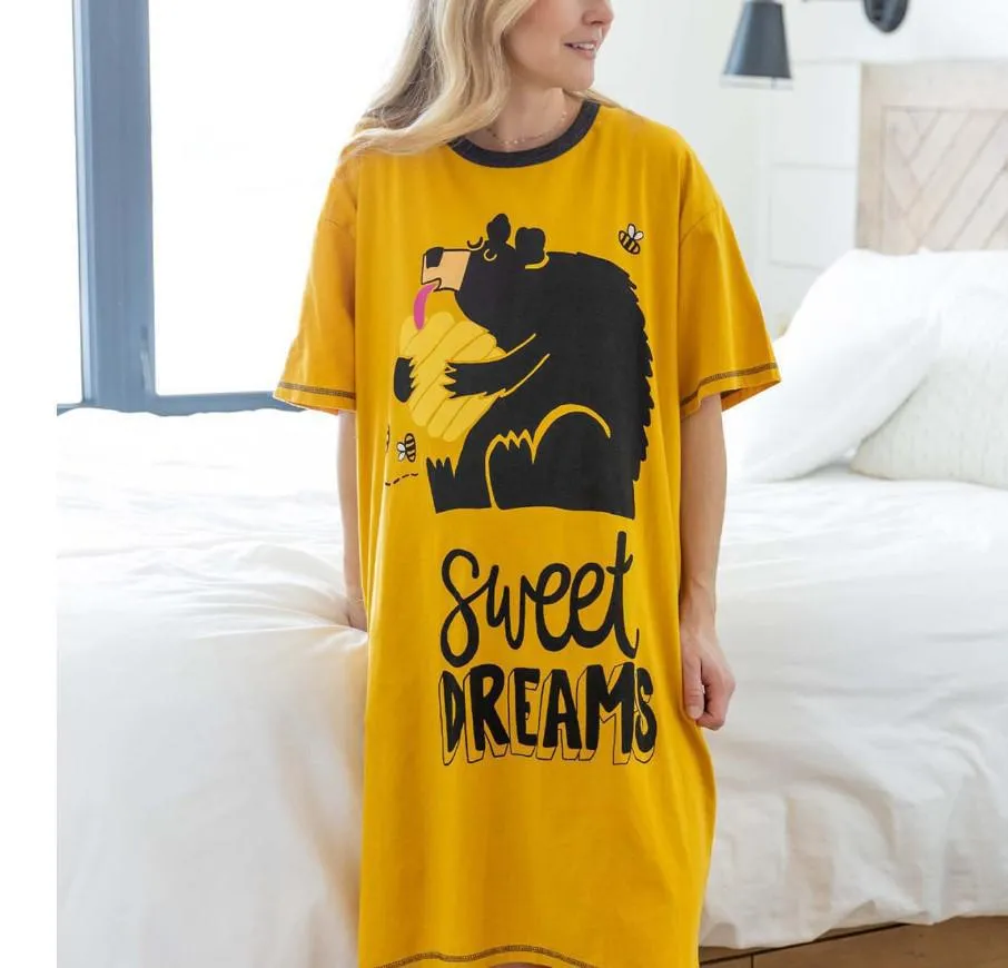 Lazy One Women's Nightshirt | Sweet Dreams Bear