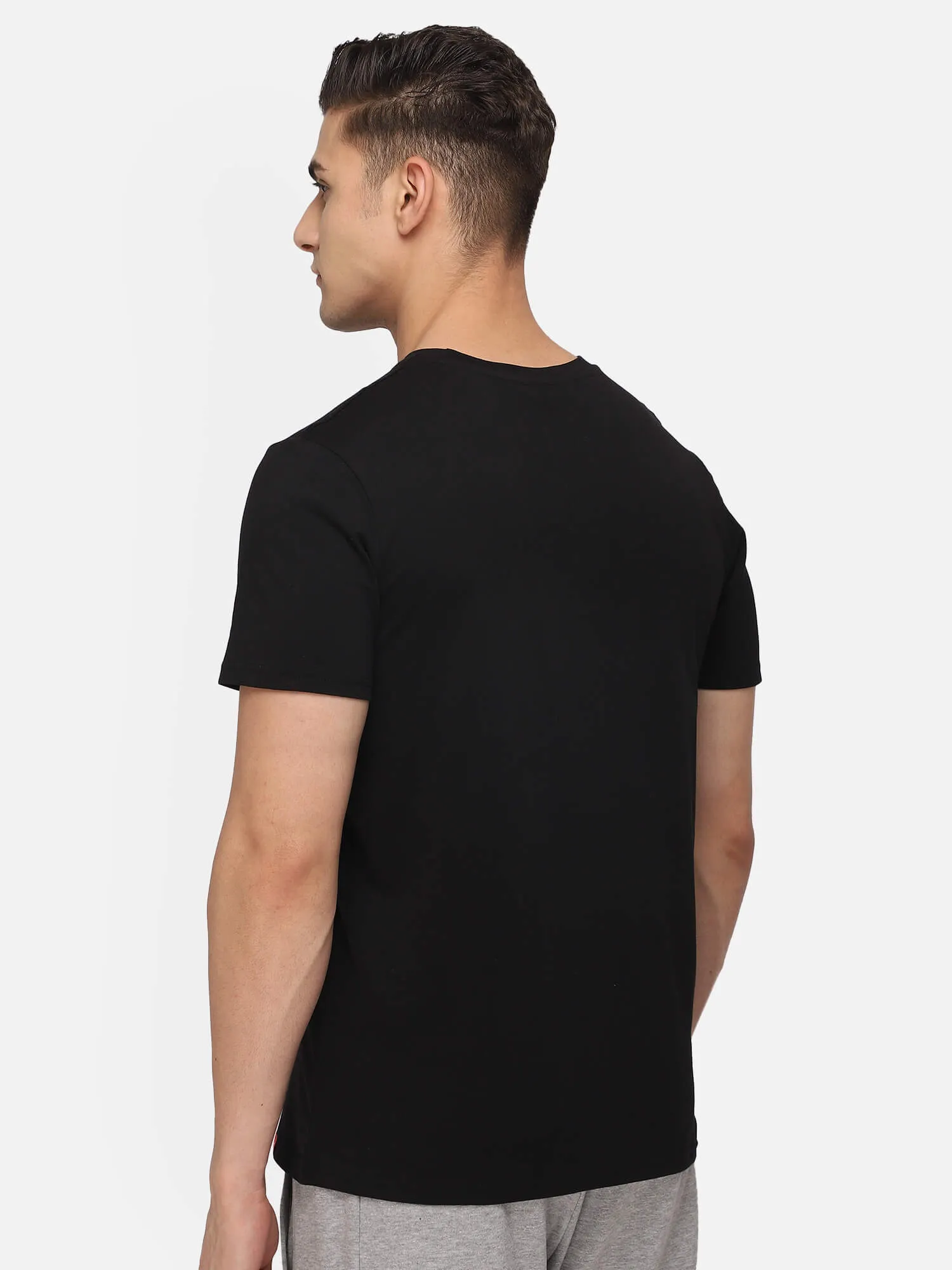 Legacy Round Neck Cotton Rich Half Sleeve Solid Regular fit Cottonpoly T-shirt for Men Comfortable soft Breathable Fabric Stretchable for Everyday Use Ideal for Casualwear