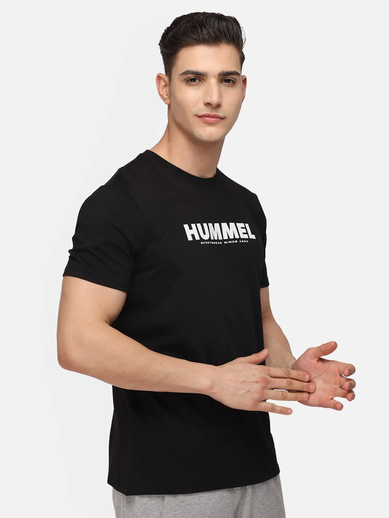 Legacy Round Neck Cotton Rich Half Sleeve Solid Regular fit Cottonpoly T-shirt for Men Comfortable soft Breathable Fabric Stretchable for Everyday Use Ideal for Casualwear