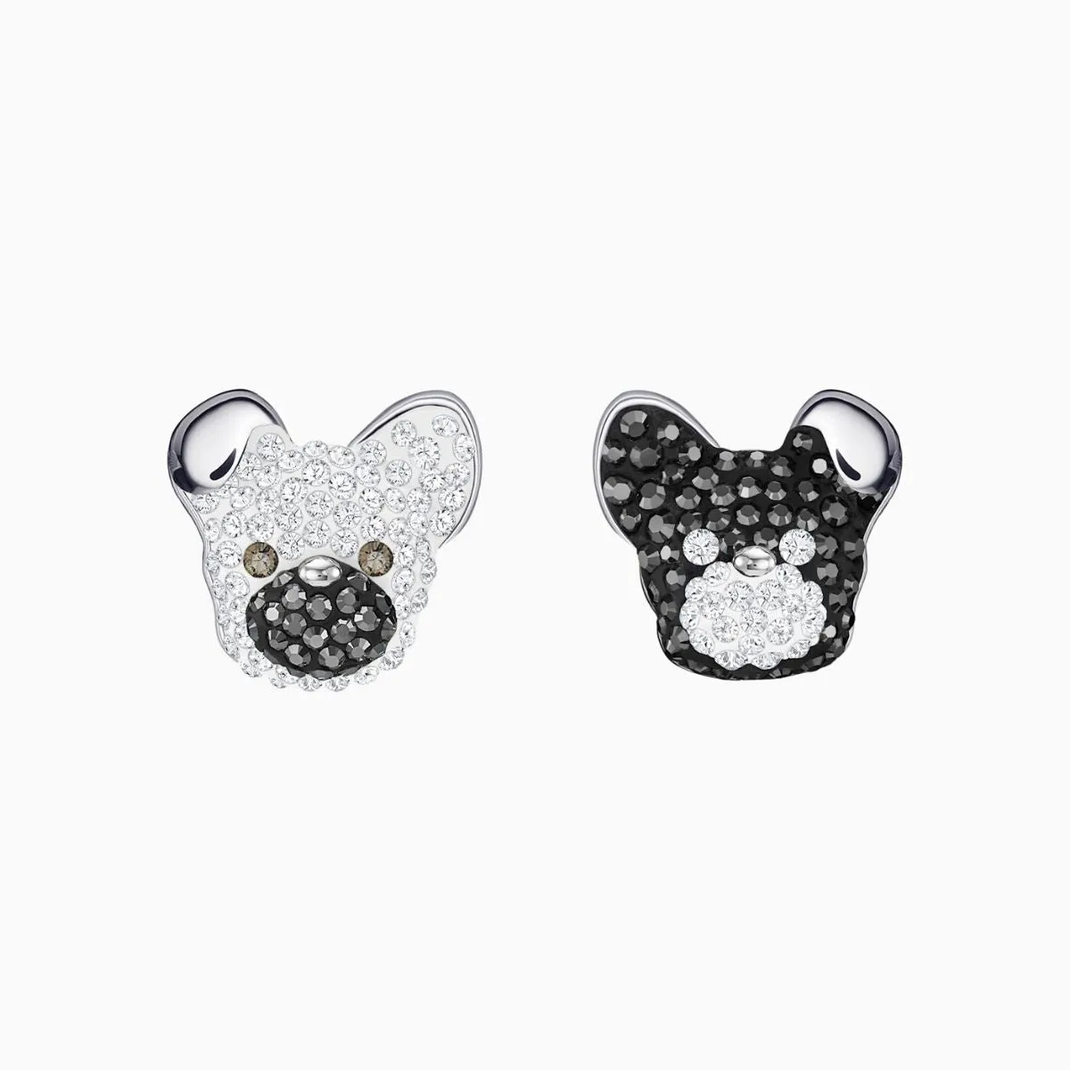 Little Dog Multi-Colored Rhodium Plating Pierced Earring Jackets
