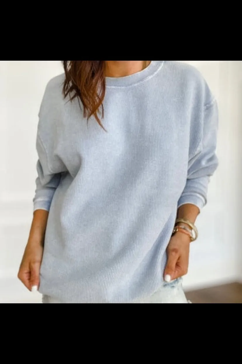 Live By the Sun Love by the Moon Corded Sweatshirt