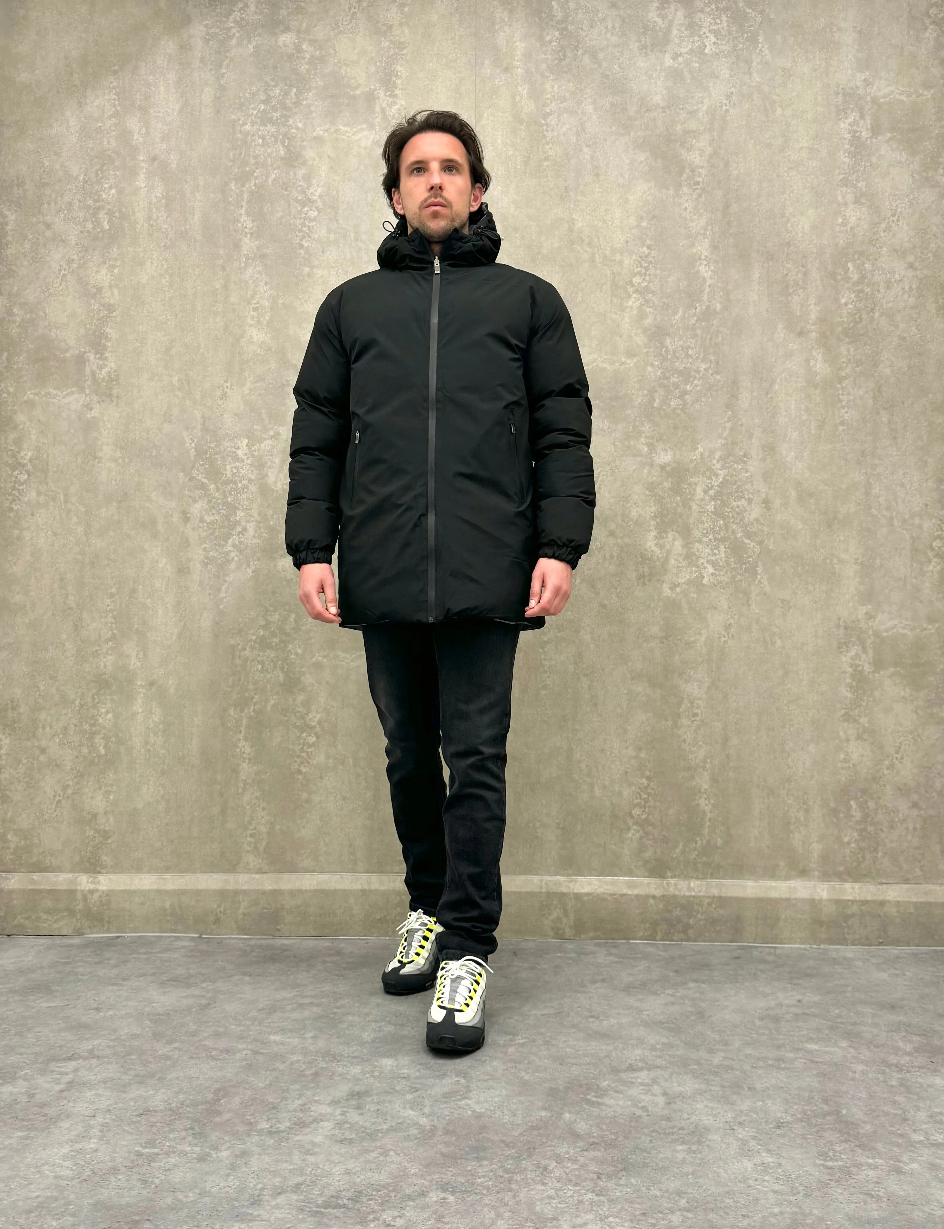 Long Reversible Jacket - Black/ Grey