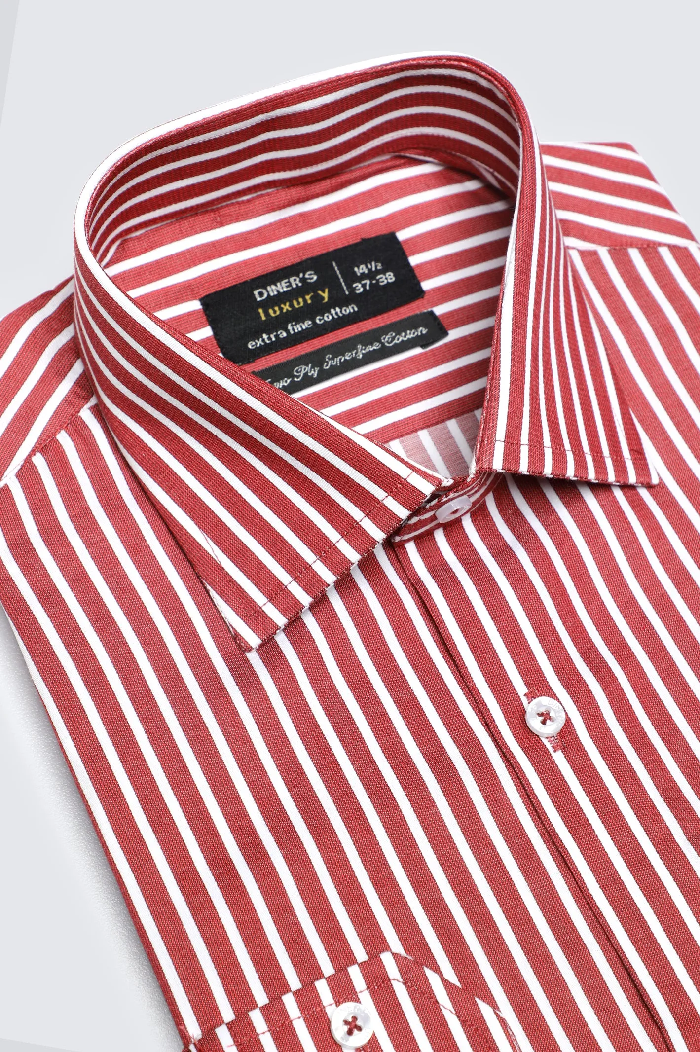 Maroon Pinstripe Formal Shirt