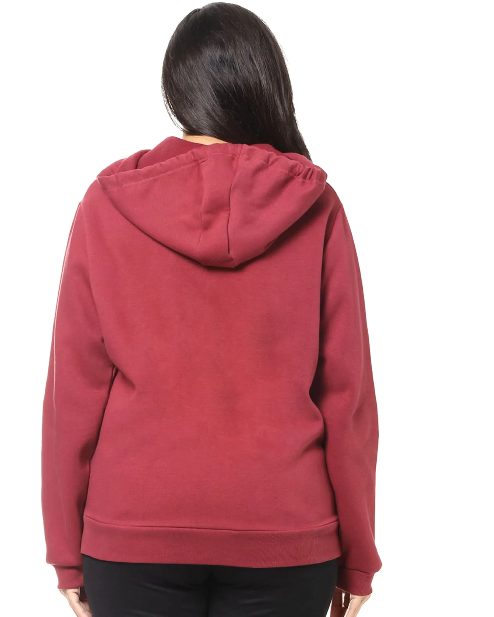 Maroon "The Good Life" Front Zipper Sweatshirt | New Wine