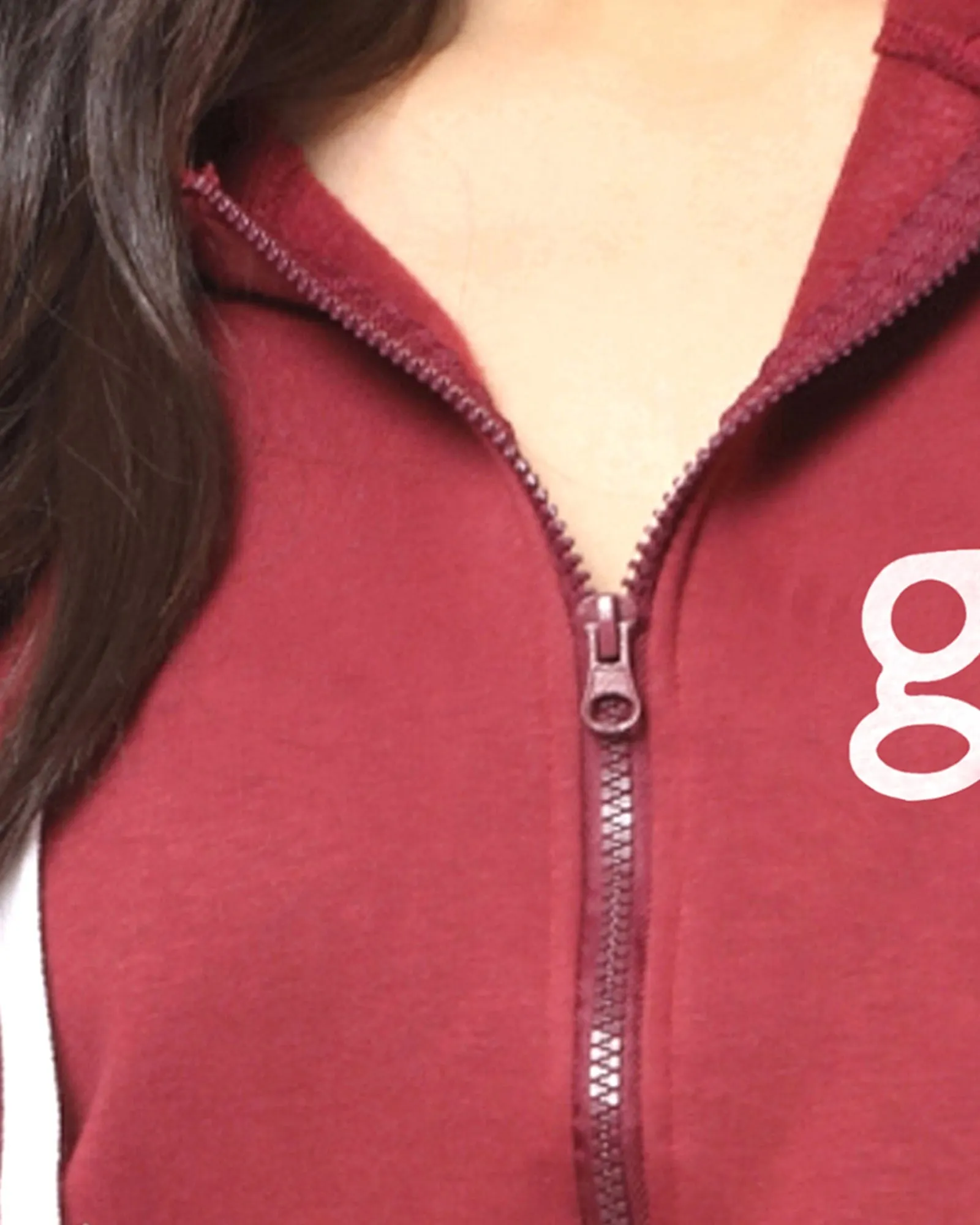 Maroon "The Good Life" Front Zipper Sweatshirt | New Wine