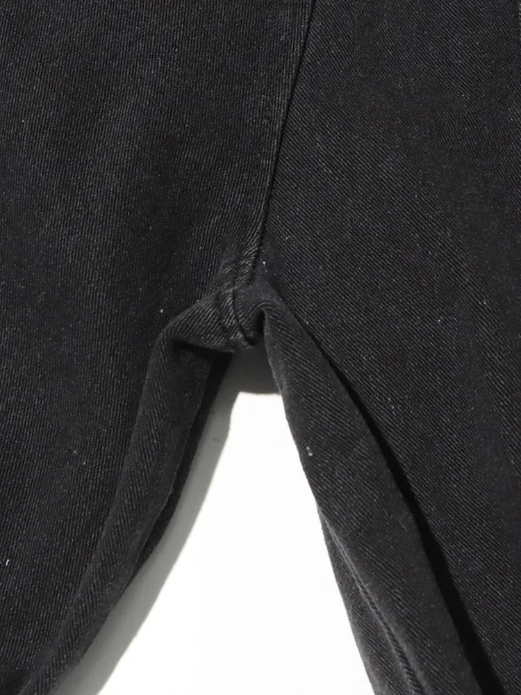 Maxi Pocket Dark Grey Wide-Leg Jeans with Vintage Zipper