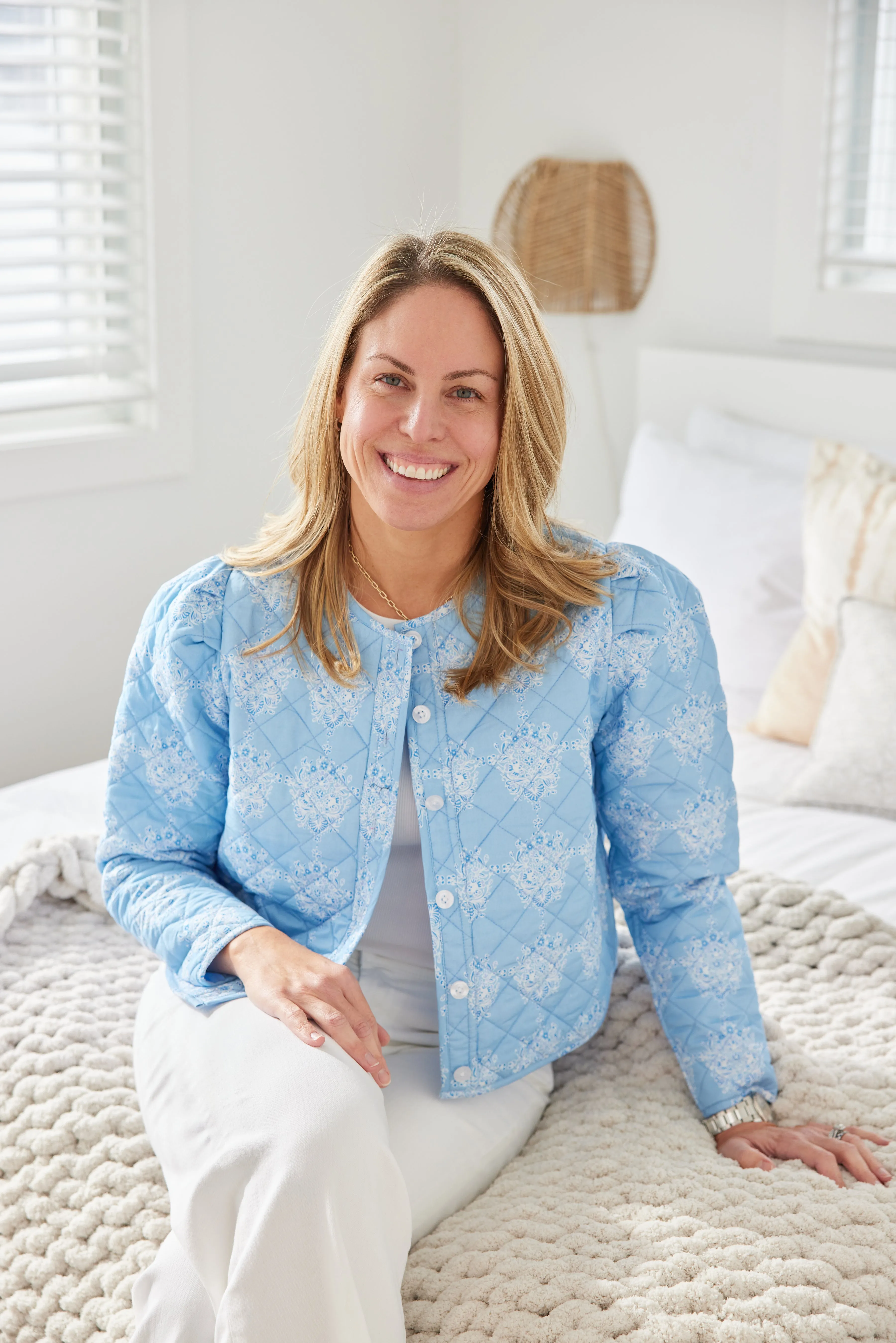Medallion Print Reversible Button Front Jacket