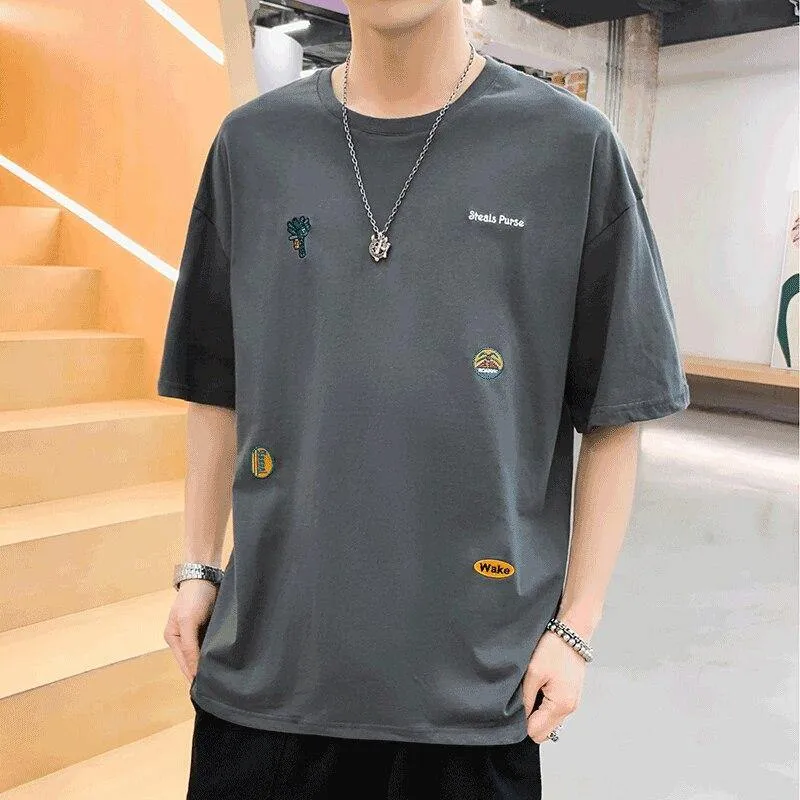 Men's Fashion Embroidere Cotton T-shirts