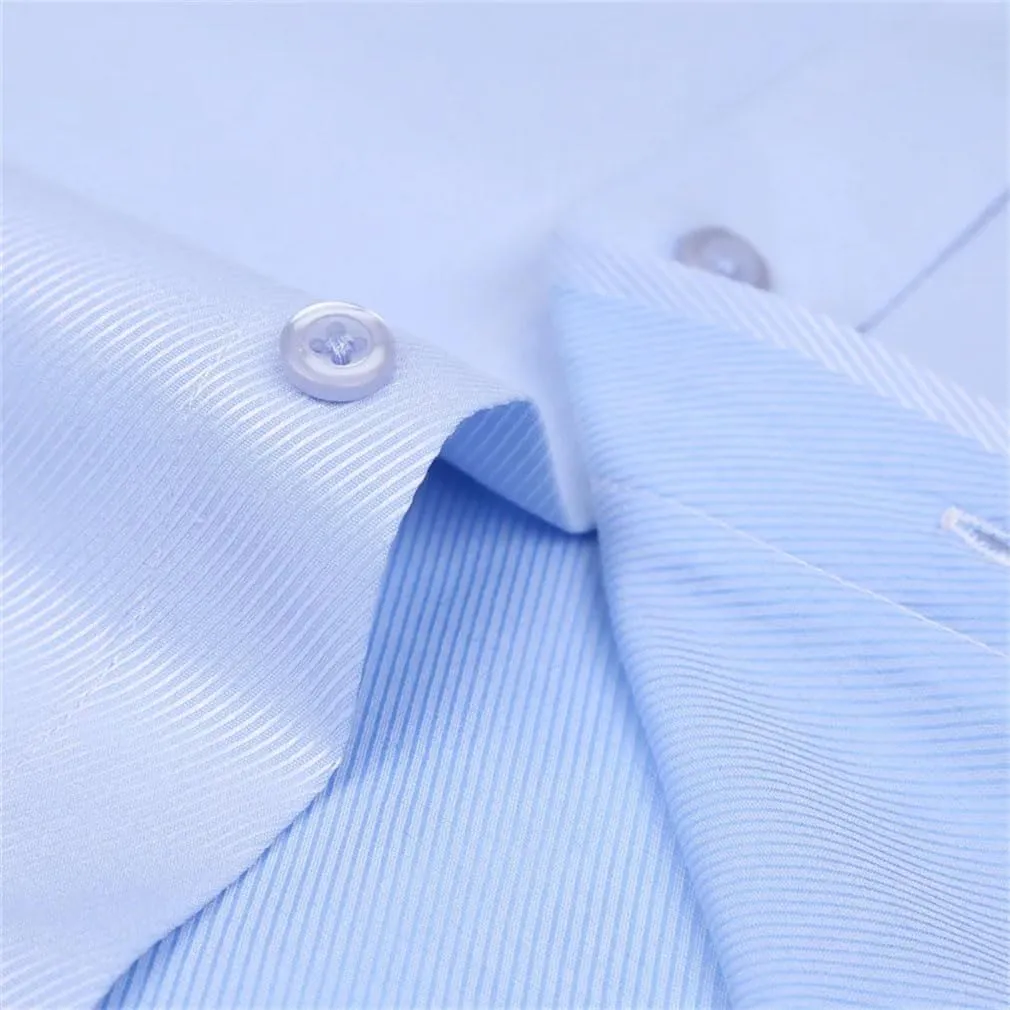 Men's French Cuff Dress Shirt Long Sleeve Formal Business Buttons Men Shirts Regular Fit Cufflinks Shirt
