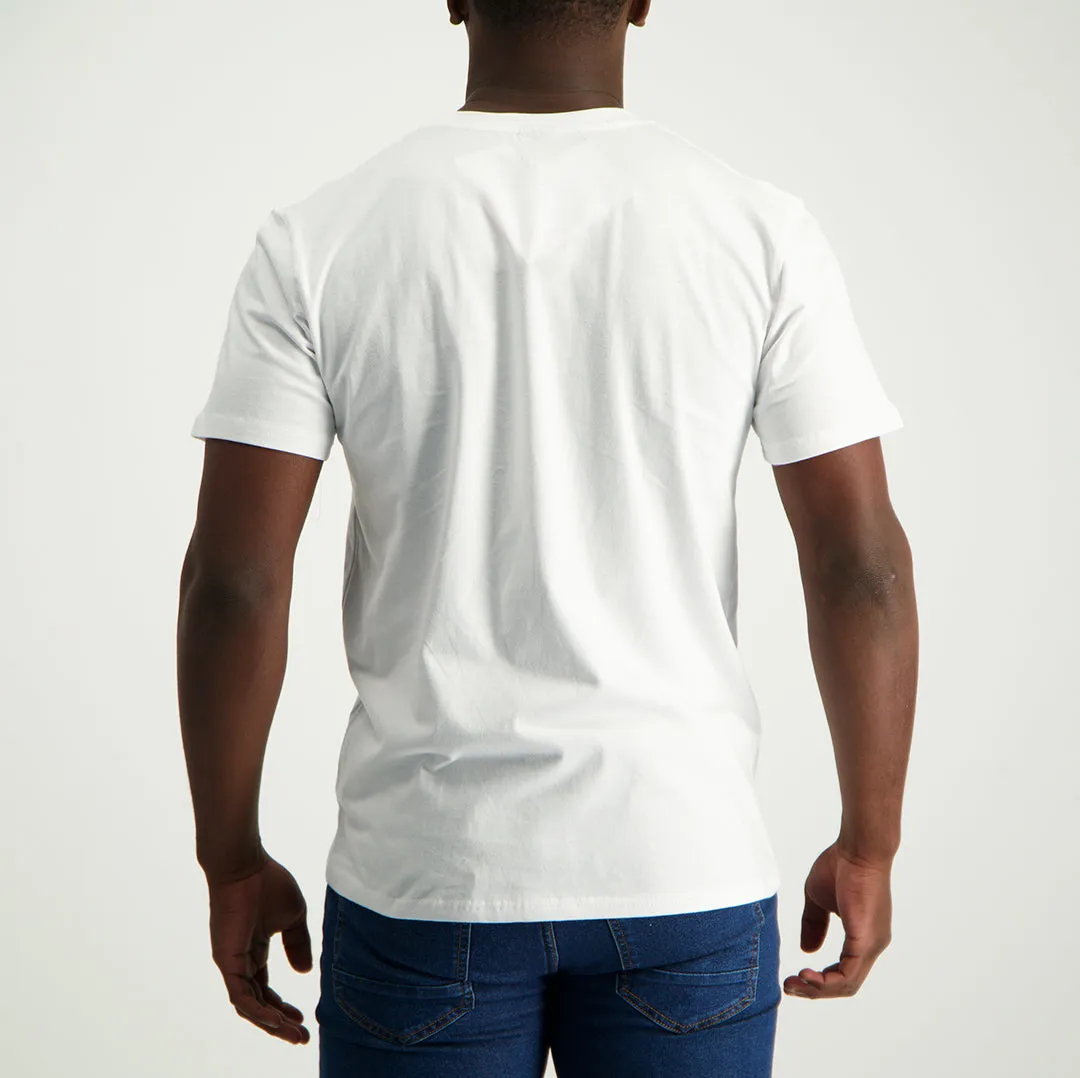 MENS MODA WHITE GRAPHIC T-SHIRT