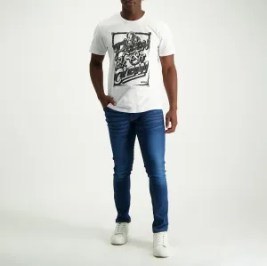 MENS MODA WHITE GRAPHIC T-SHIRT
