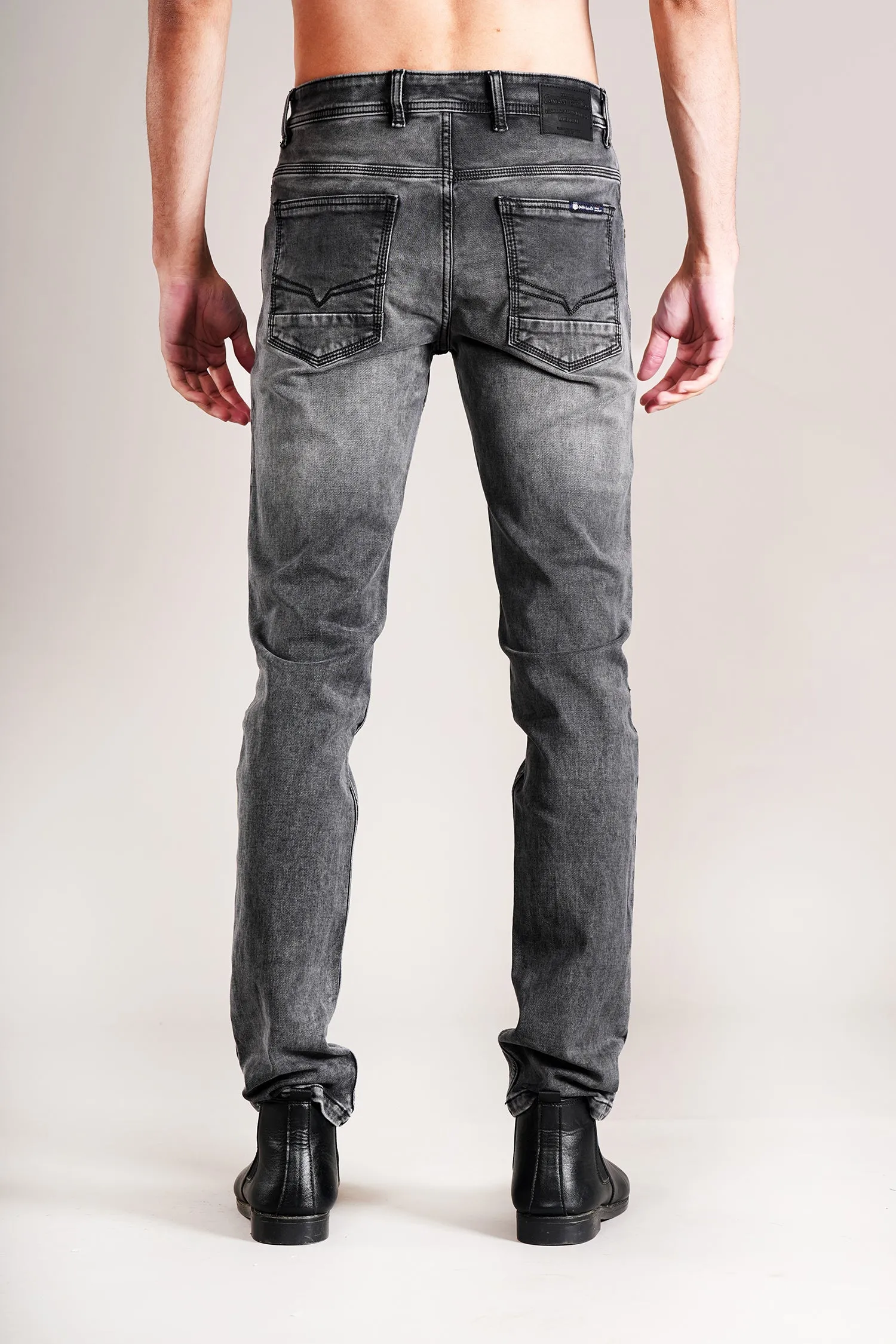 Men's Ultra Narrow Fit Solid Black Jeans