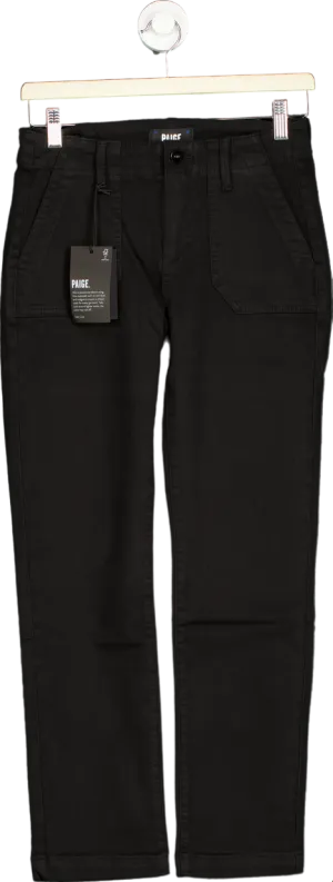 Paige Black mid-rise straight leg Mayslie Jeans UK W26