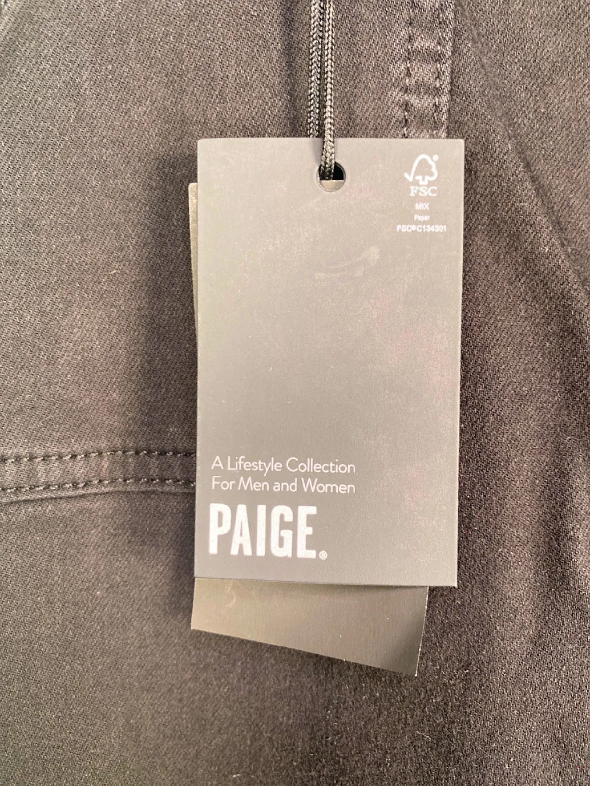 Paige Black mid-rise straight leg Mayslie Jeans UK W26