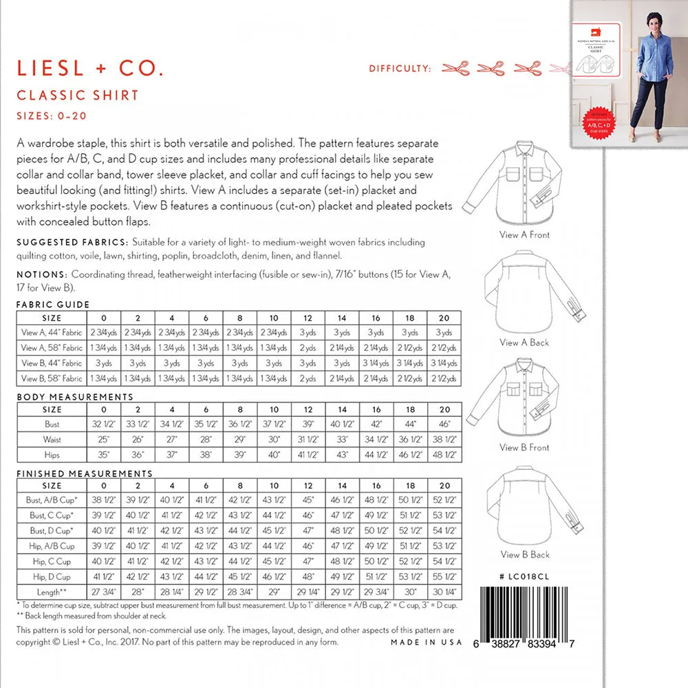 Pattern: Liesl   Co. - Classic Shirt