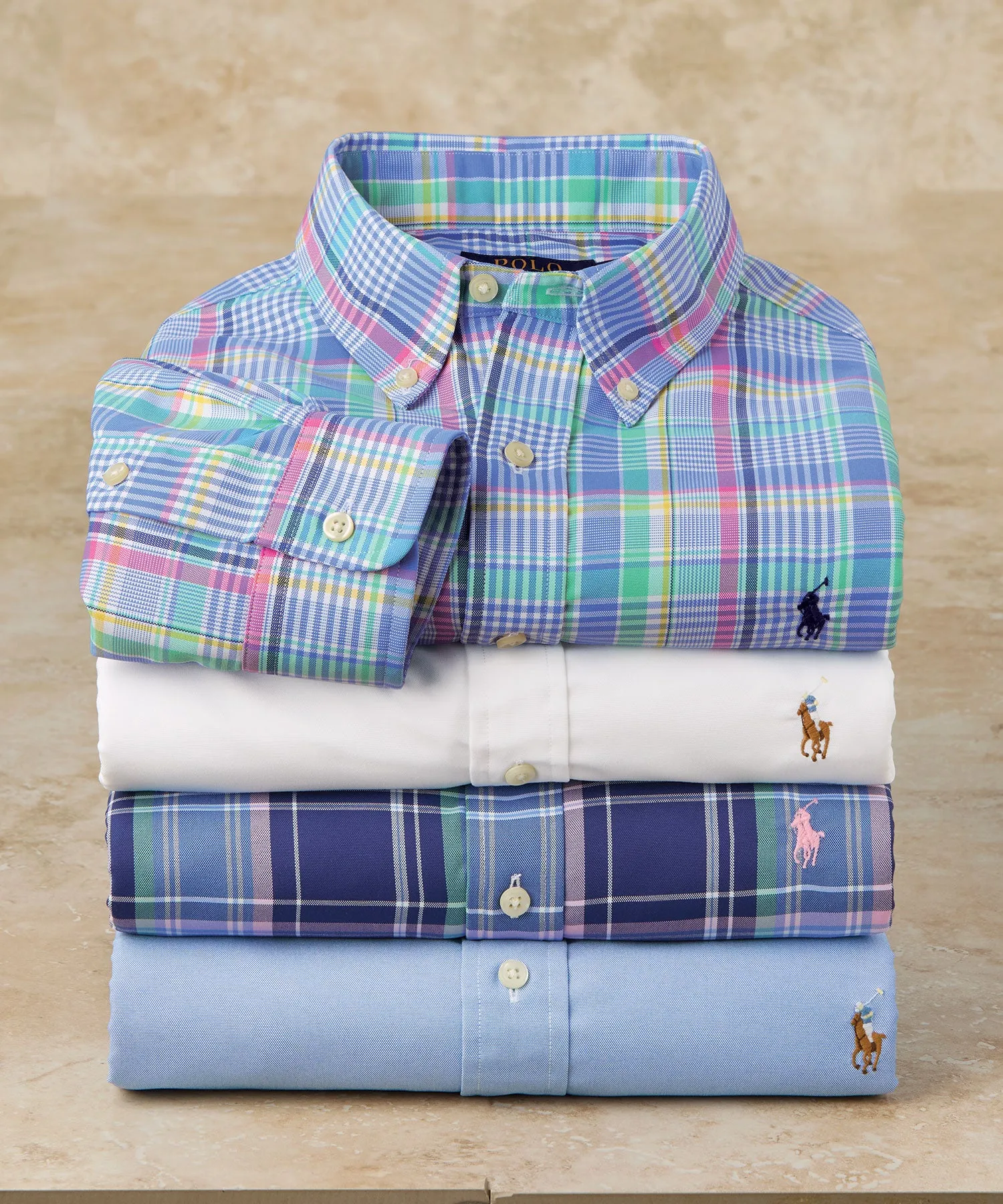 Polo Ralph Lauren Long Sleeve Button Down Collar Performance Sport Shirt
