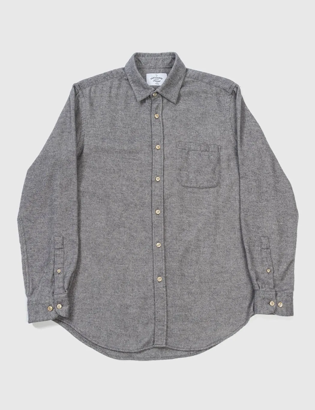 Portuguese Flannel Teca Shirt - Light Grey