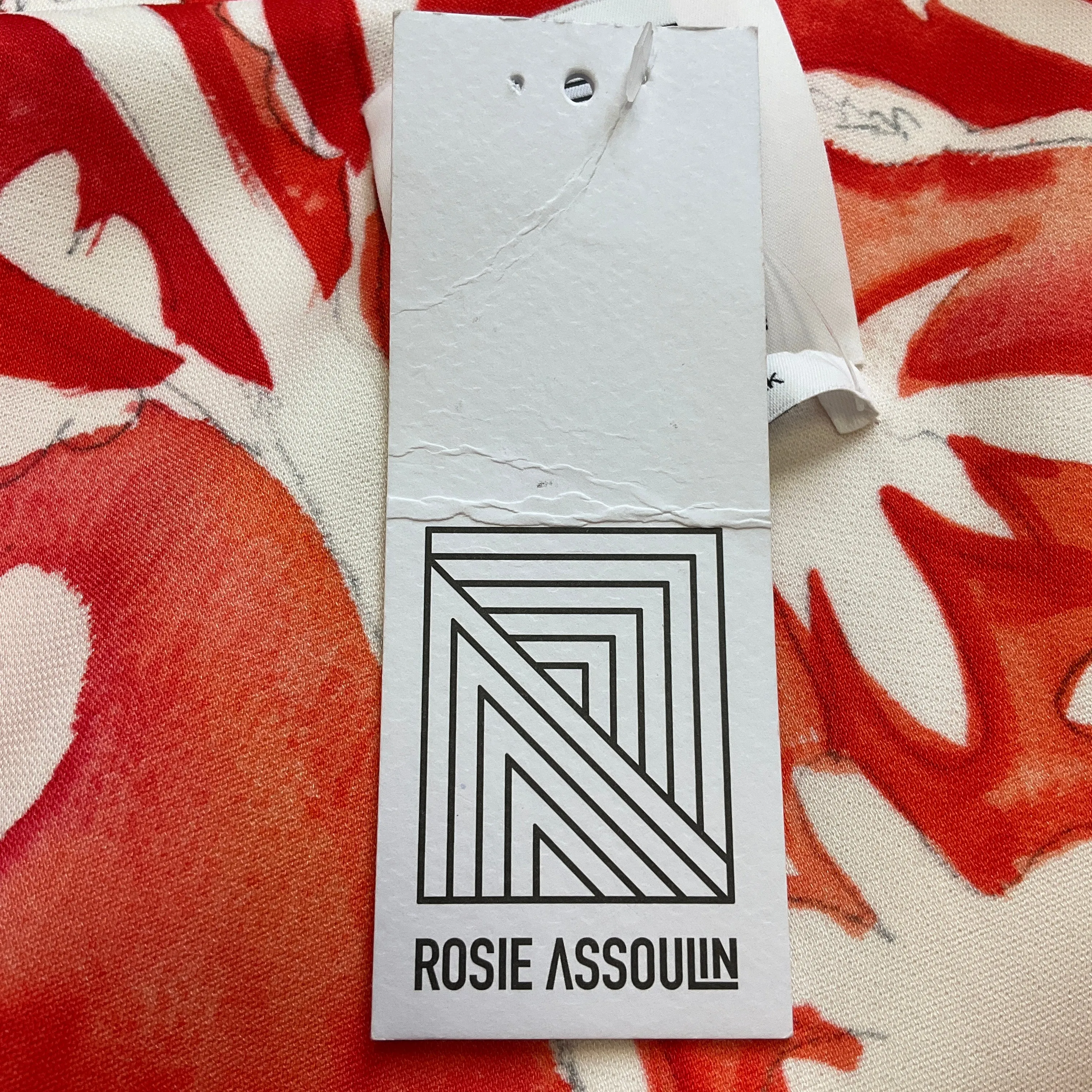 Rosie Assoulin Red Classic Printed Cady Blazer