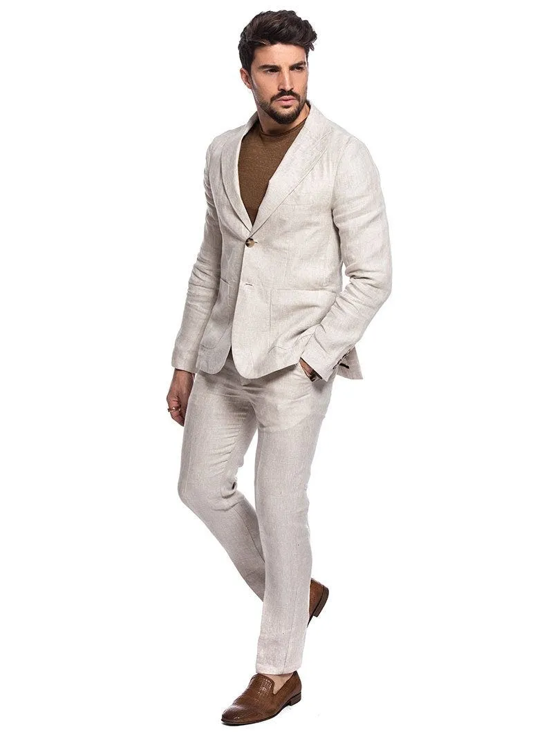 RUBEN SINGLE BREASTED BLAZER IN BEIGE