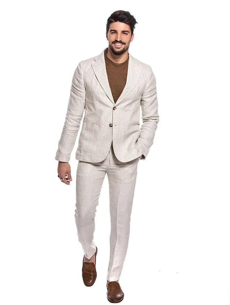 RUBEN SINGLE BREASTED BLAZER IN BEIGE