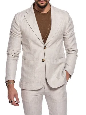 RUBEN SINGLE BREASTED BLAZER IN BEIGE