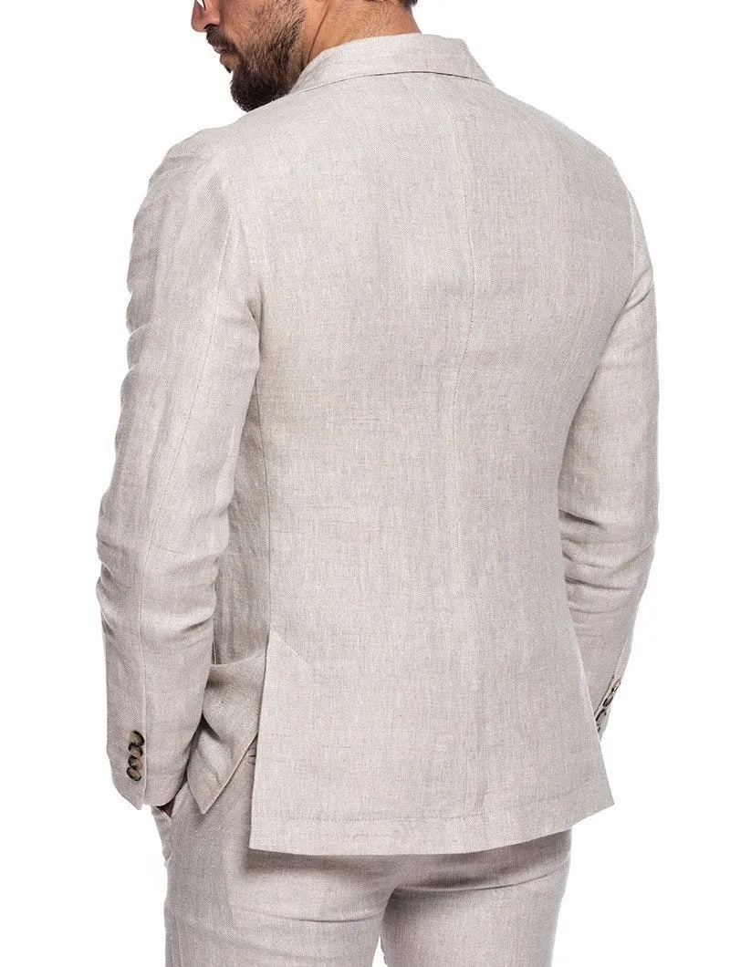 RUBEN SINGLE BREASTED BLAZER IN BEIGE