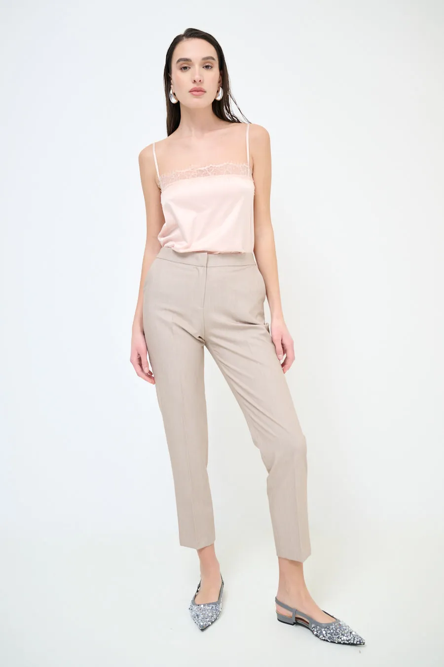 Slim fit ankle length tailored trousers wholesale