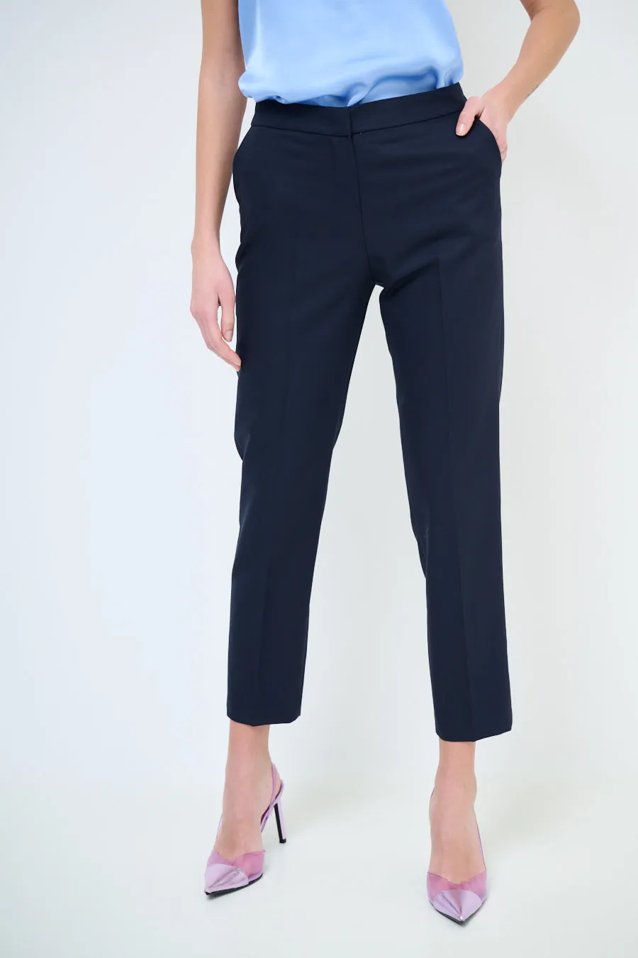 Slim fit ankle length tailored trousers wholesale