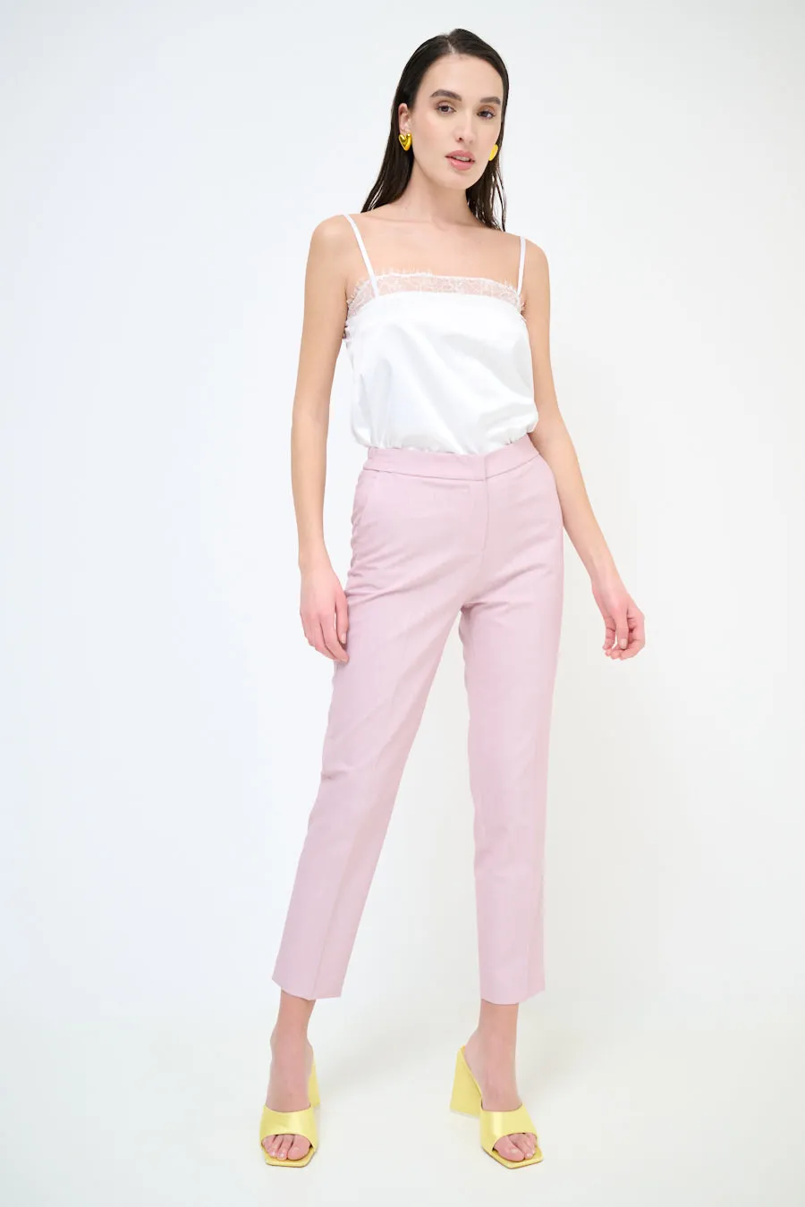 Slim fit ankle length tailored trousers wholesale