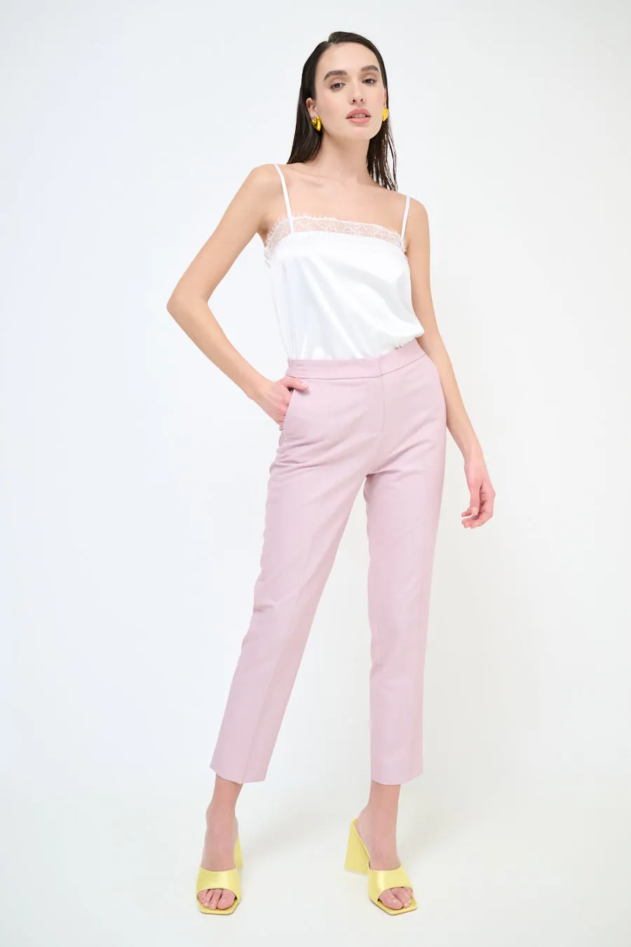 Slim fit ankle length tailored trousers wholesale