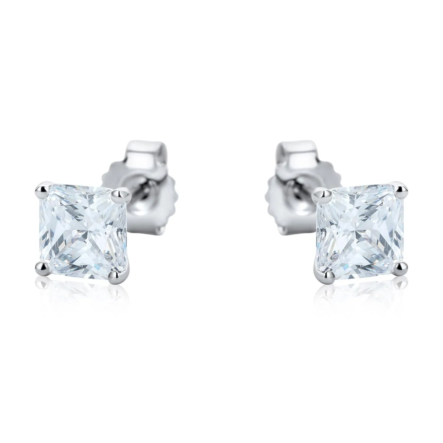 Square Multicolour Stud Set Sterling Silver