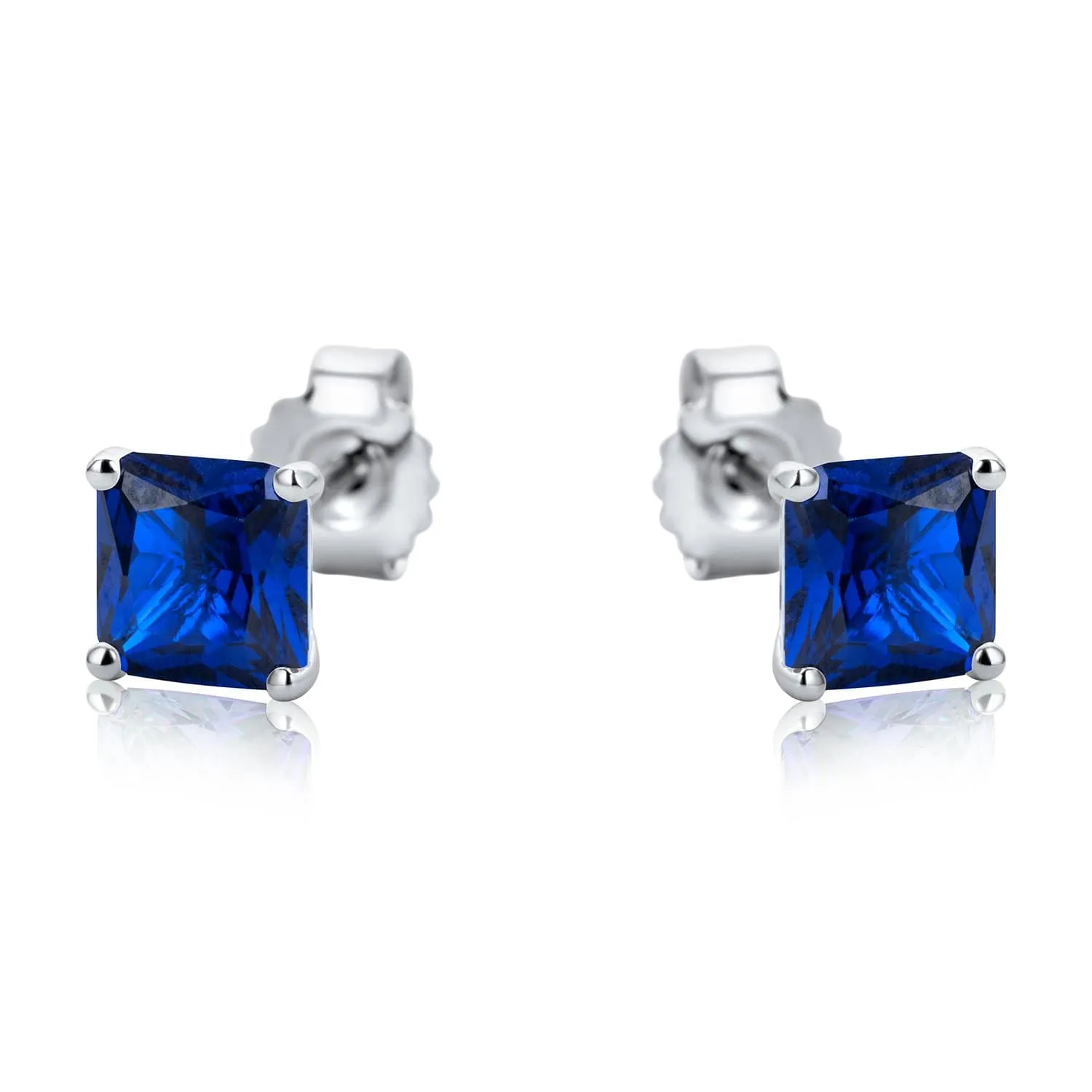 Square Multicolour Stud Set Sterling Silver